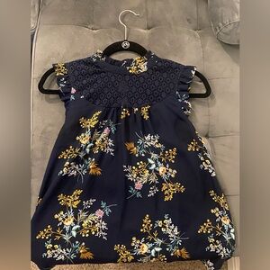 Lily White Navy Floral Lace Dress